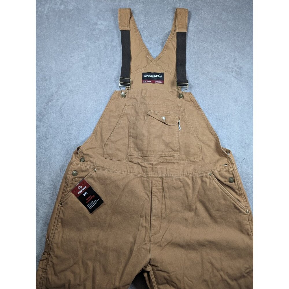 Wolverine Mens Sawmill Insulated Duck Bib Size 2XL Overalls Workwear Chore Barn